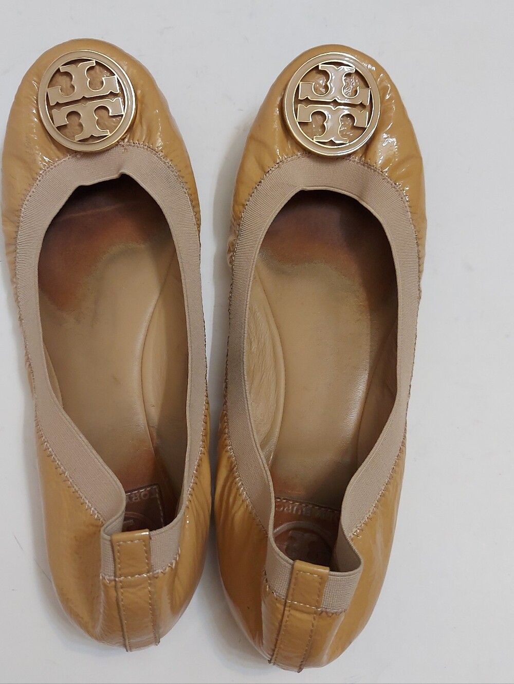 Tory Burch Tan Reva Ballet Flats